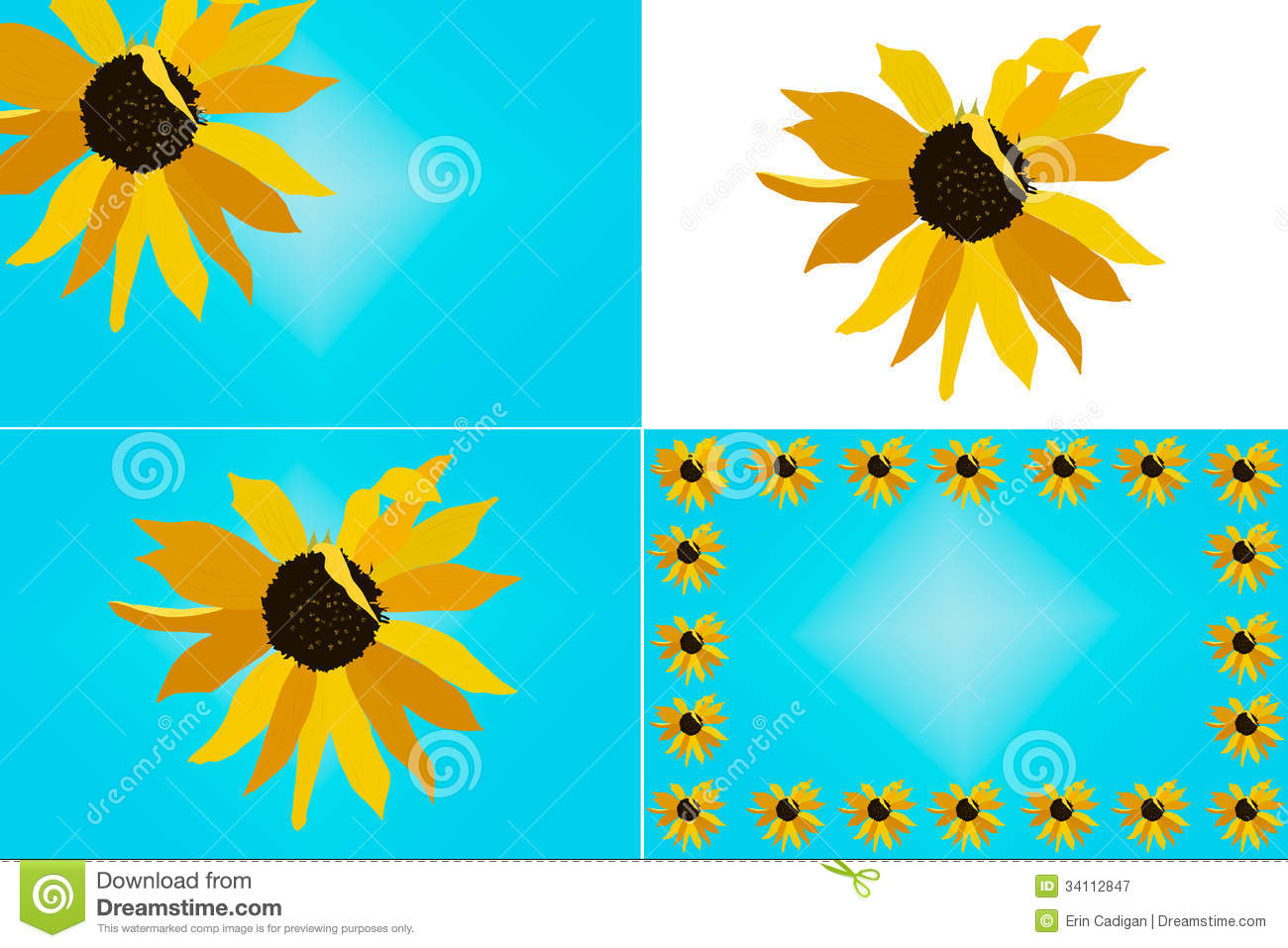 1300x957 Sunflower Wedding Clipart
