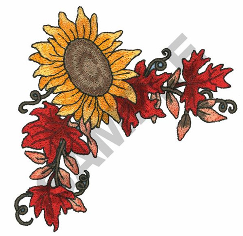 500x486 Sunflower Corner Border Embroidery Design Annthegran