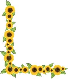 Sunflower Border Design | Free download on ClipArtMag