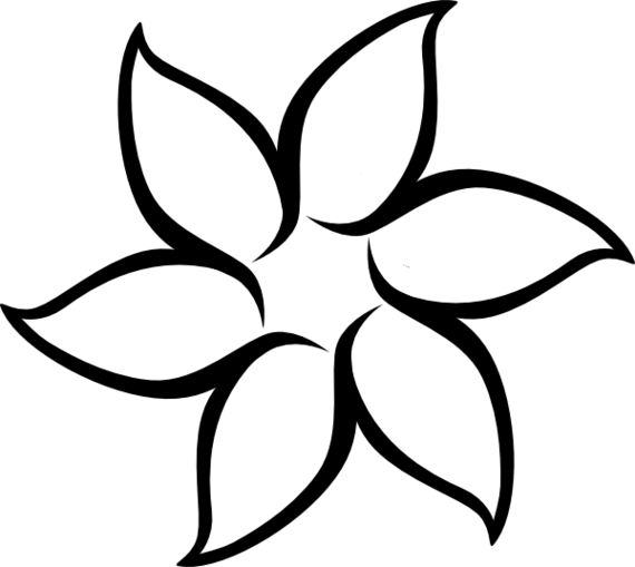 570x509 Sunflower Black And White Flowers For Sunflower Clipart Outline