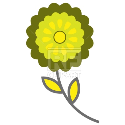 400x400 Symbolic Flower Icon Royalty Free Vector Clip Art Image
