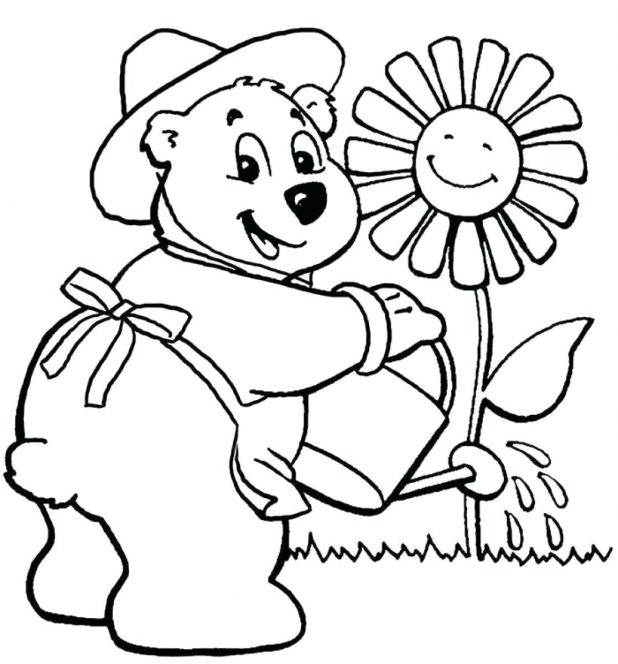 618x664 Sunflower Activities Free Printable Coloring Page Sunflower