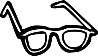 342x195 Sunglasses Outline Clip Art