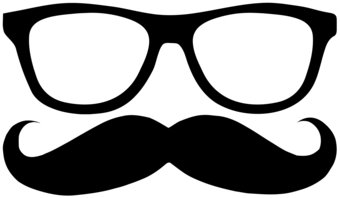 340x198 Glasses And Mustache Clipart