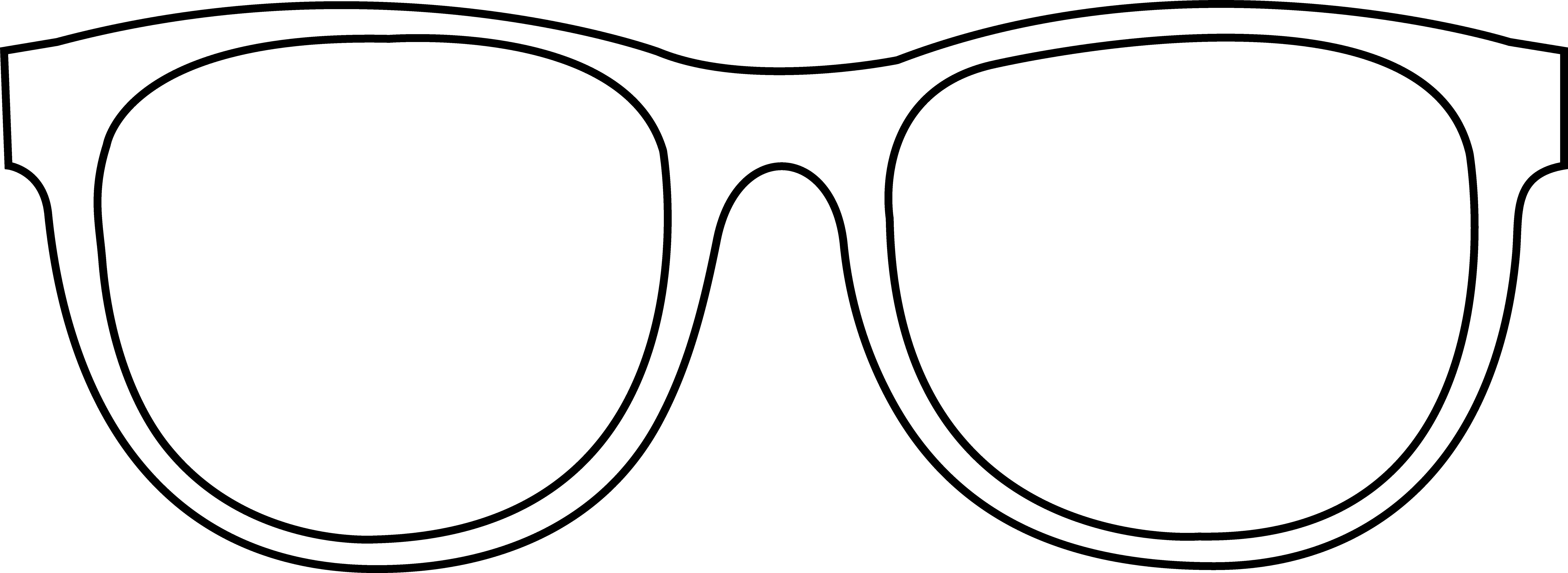 Sunglasses Outline Clip Art Sketch Coloring Page