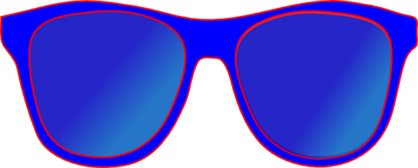 600x242 Sunglasses Clipart Blue