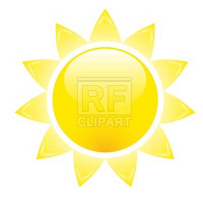 400x400 Glossy Sun Royalty Free Vector Clip Art Image