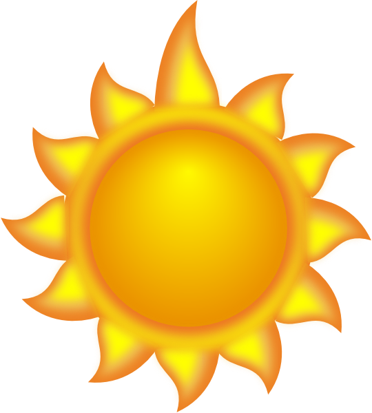 540x600 A Sun Cartoon With A Long Ray 3 Clip Art