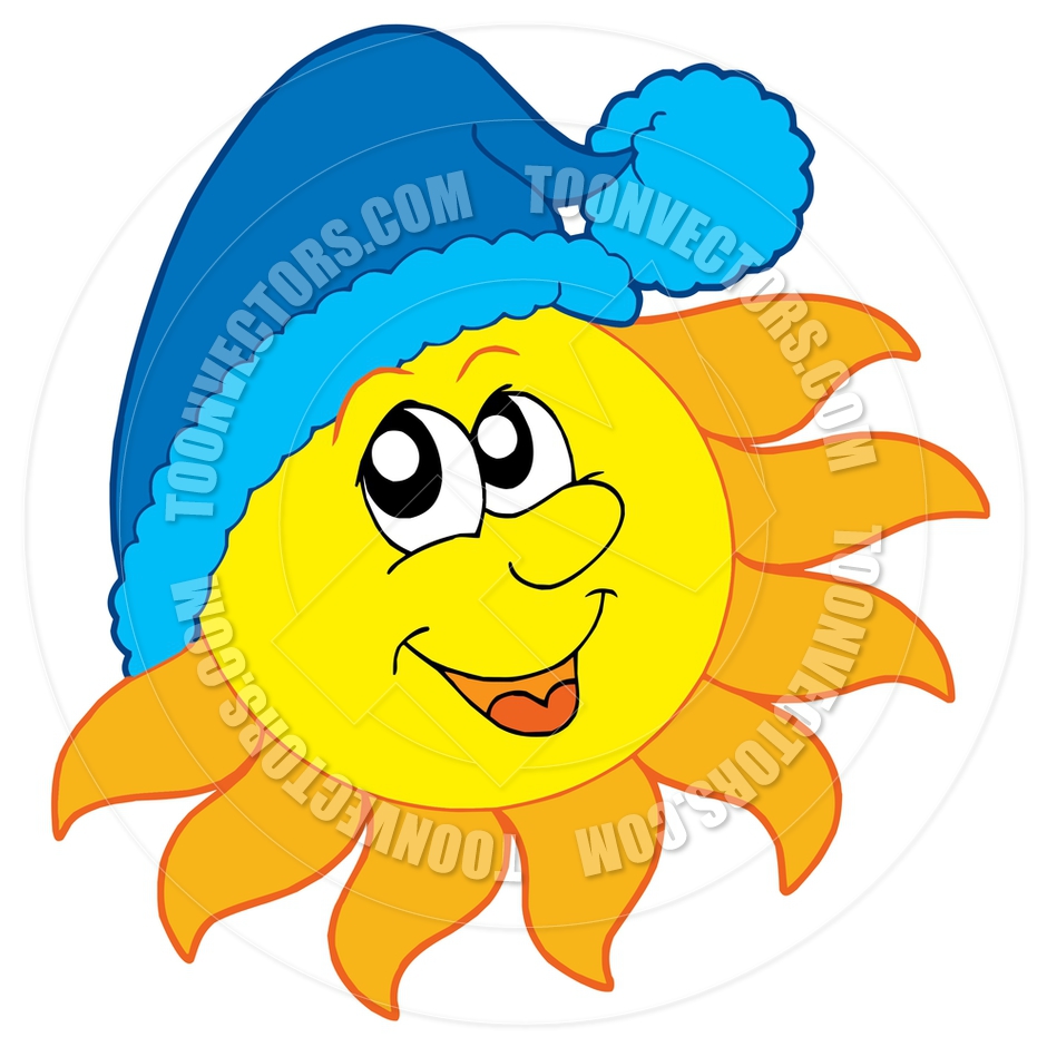 940x940 Cartoon Sun In Winter Cap By Clairev Toon Vectors Eps