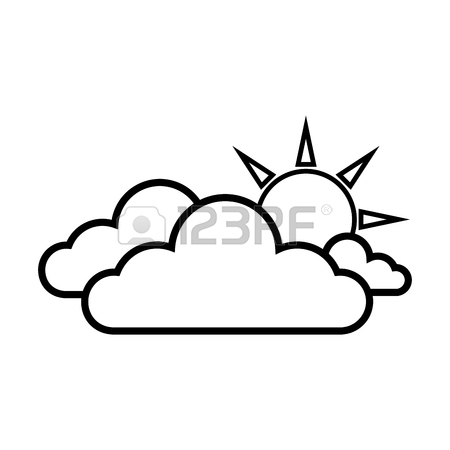 450x450 Sunny Cloud Sun Weather Sky Clear Sunrise Vector Illustration