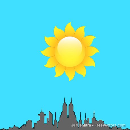 456x456 Sunny Day, Vector Images