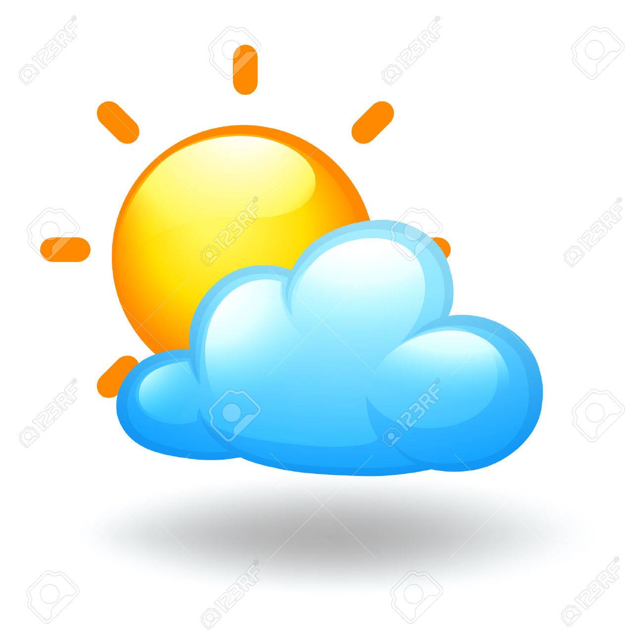 1300x1291 Illustration Of A Sunny Weather Condition On A White Background