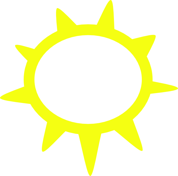 600x590 Sunny Weather Symbols Clip Art