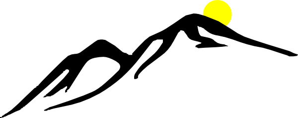 600x237 Mountain Sunrise Clip Art