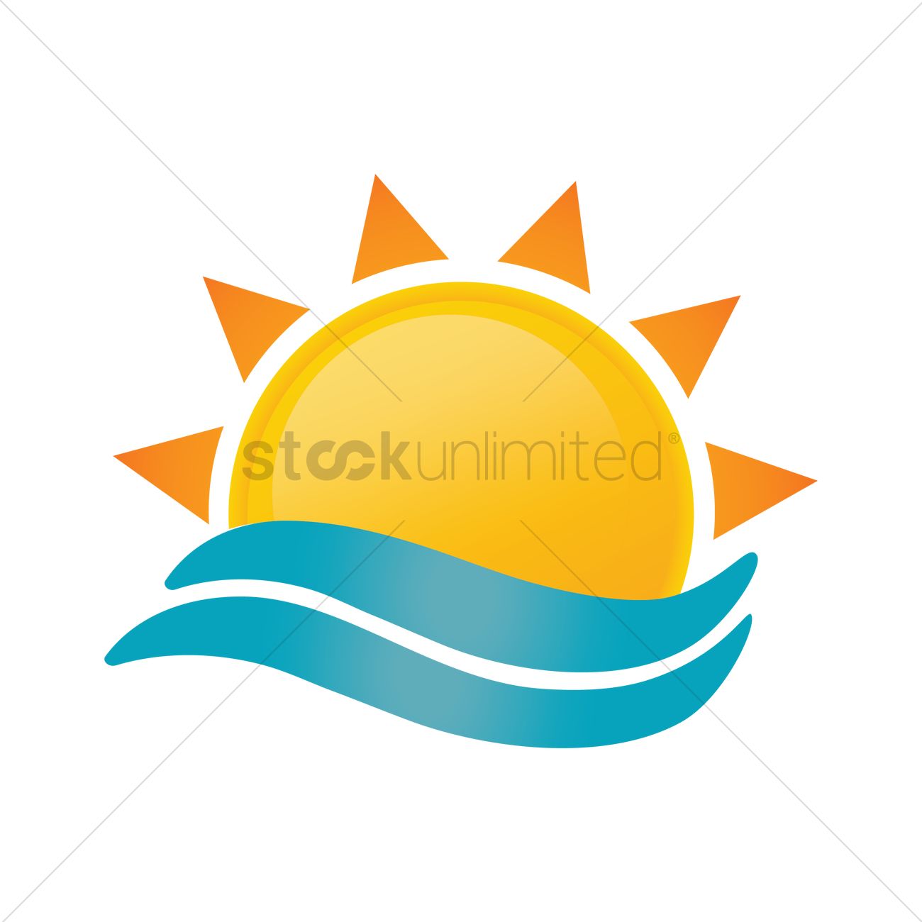 1300x1300 Sunrise Symbol Vector Image
