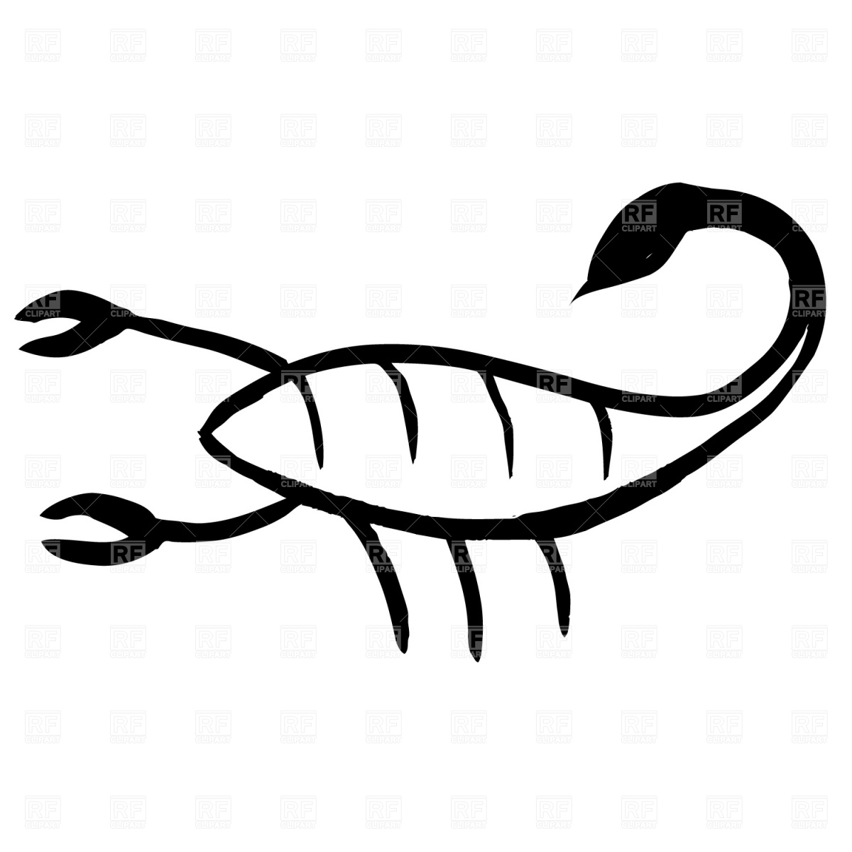 1200x1200 Cartoon Scorpio Royalty Free Vector Clip Art Image