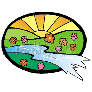 300x300 Royalty Free Flower Sunrise 163095 Clip Art Images, Illustrations