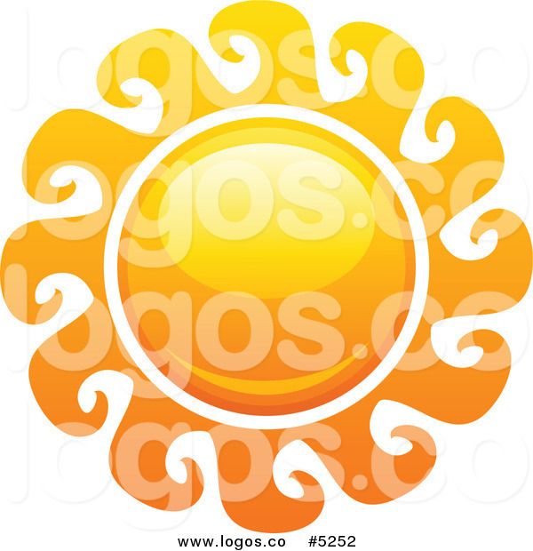 600x620 Royalty Free Vector Of A Blazing Surf Wave Summer Sun