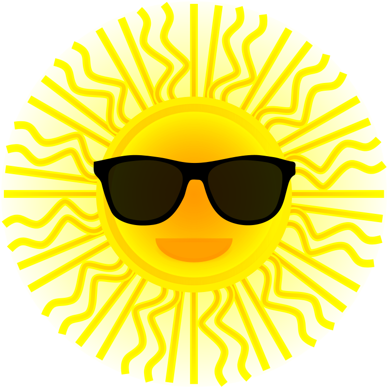 800x800 Sun With Sunglasses Free Vector 4vector