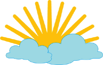 340x216 The Sun Through Clouds Clip Art Cliparts