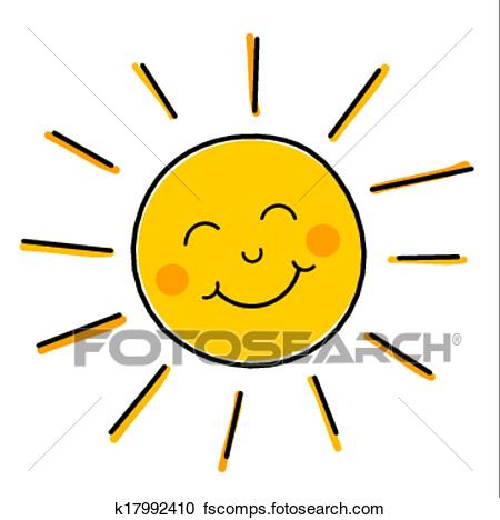 450x468 Clipart Of Smiling Sun Vector K17992410