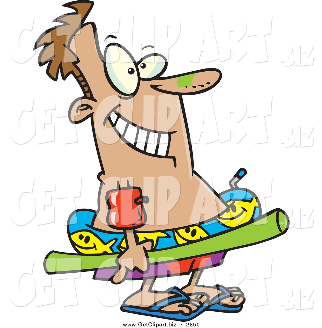 1024x1044 Clip Art Of A Grinning Happy Man With Sunscreen On His Nose