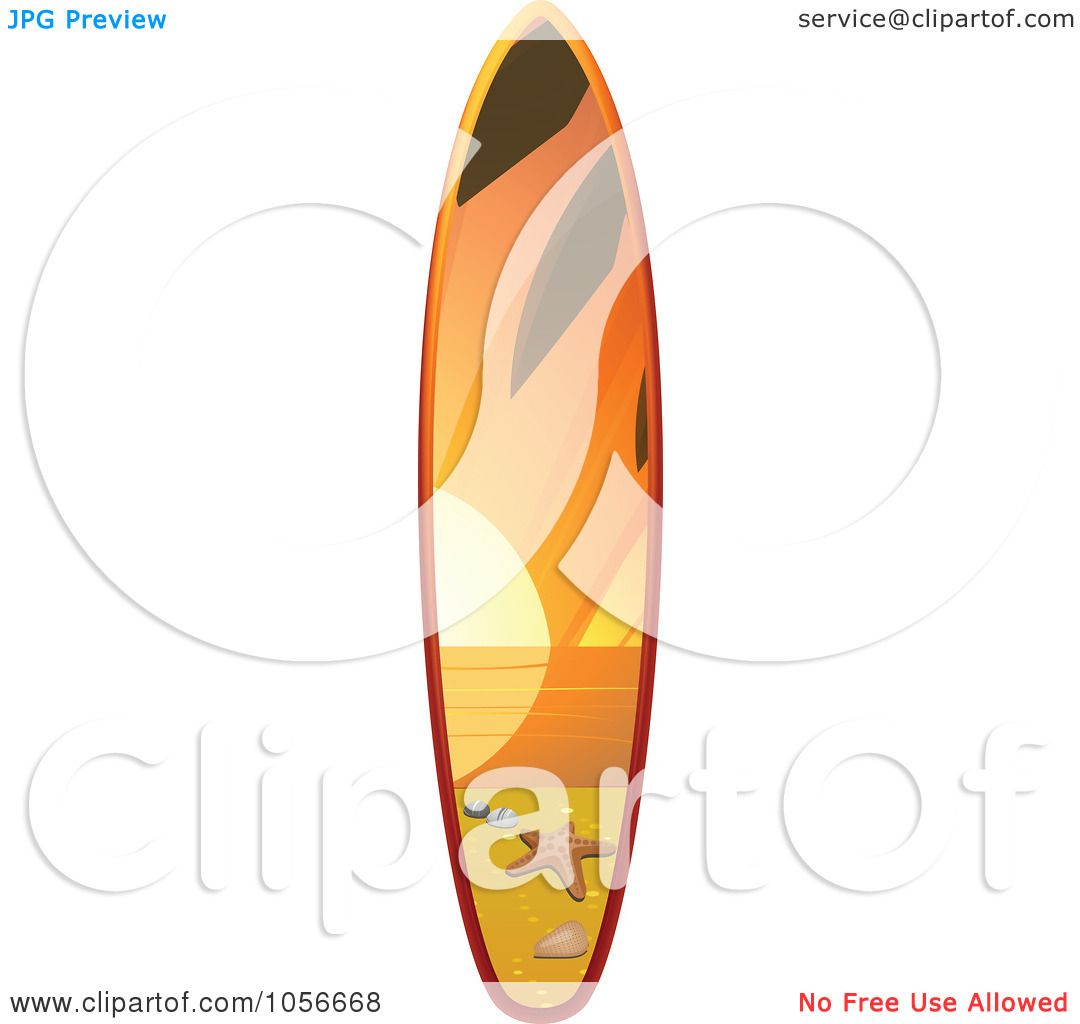 1080x1024 Royalty Free Vector Clip Art Illustration Of A 3d Shiny Surfboard