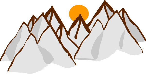 600x306 Mountain Range Sunset Clip Art
