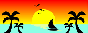 300x113 Sunset Circus Clip Art Image