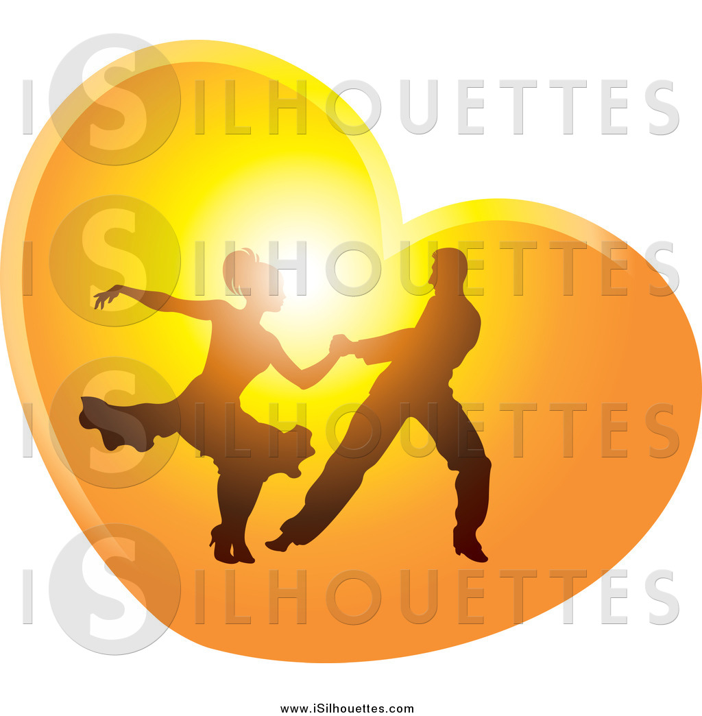 1024x1044 Clipart Of A Silhouetted Ballroom Dance Couple Dancing In A Sunset