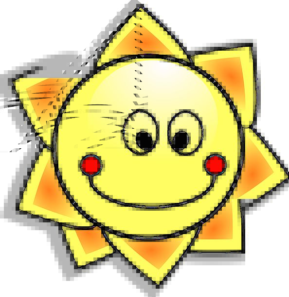 594x609 Sun, Astral, Sunshine, Sunlight, Solar, Cartoon, Animation, Media