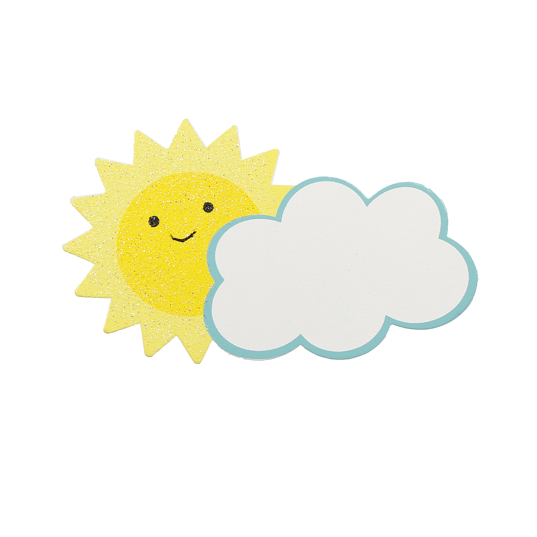 1800x1800 Find The Glitter Painted Wood Shape, Sunshine Cloud