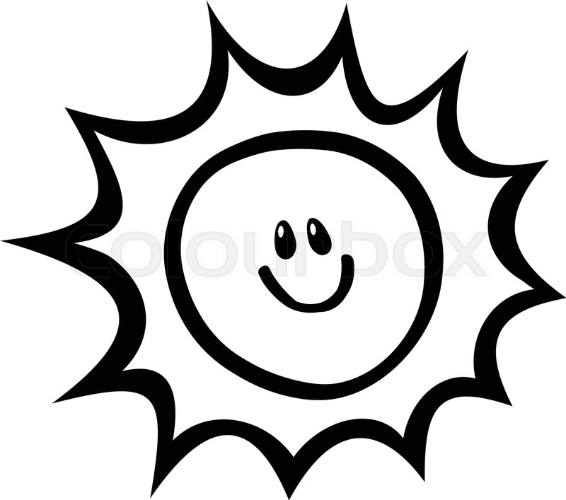 800x707 Cartoon Sun Stock Vector Colourbox