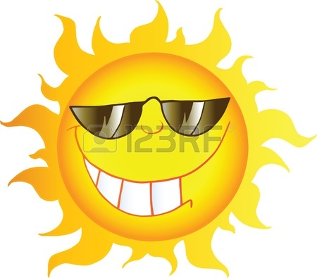 450x395 Happy Sun Cartoon Character Hiding Behind Cloud Royalty Free