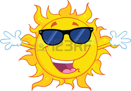 450x314 Happy Sun With Sunglasses And Open Arms Royalty Free Cliparts