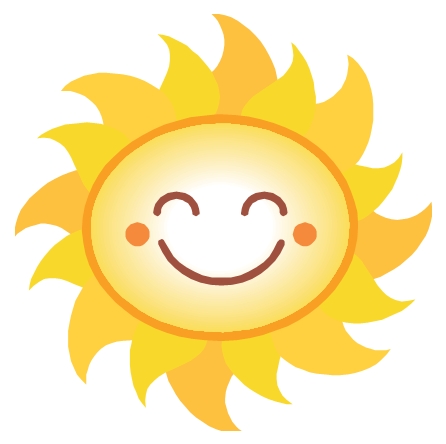446x444 Sunshine Happy Face Clipart