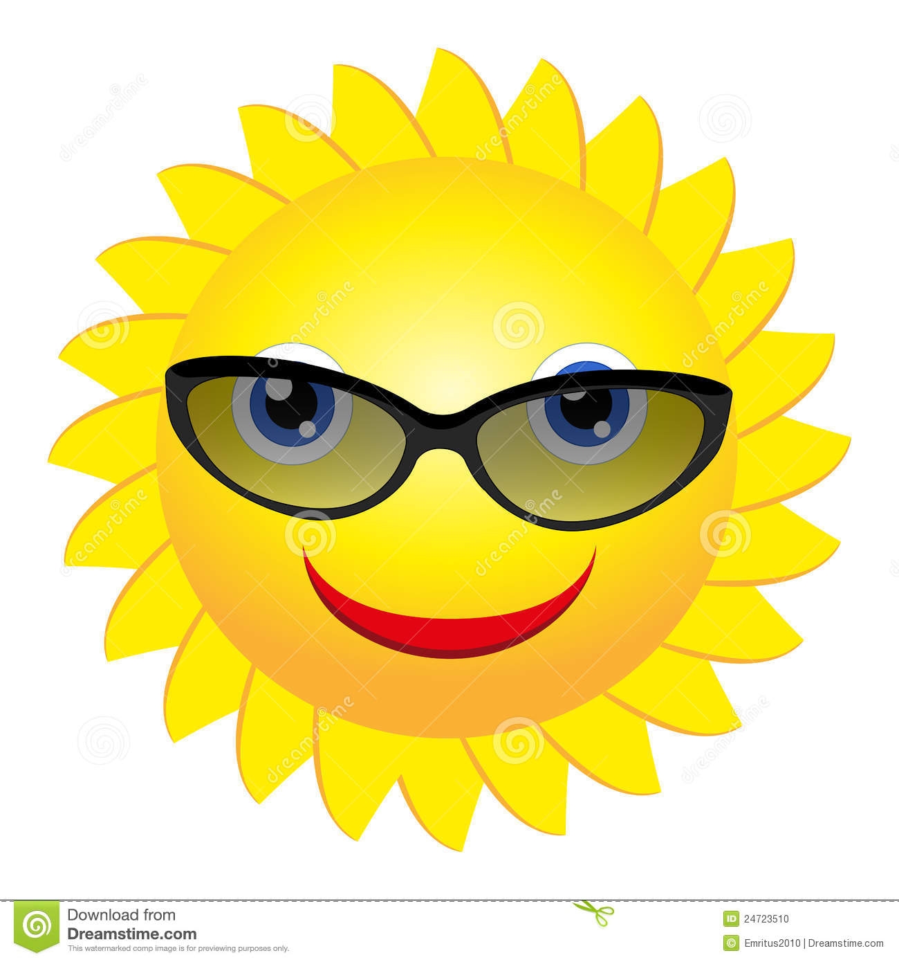 1300x1390 Sunshine With Sunglasses Clipart