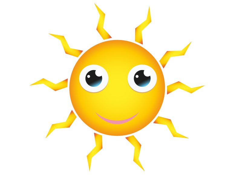 800x600 Cartoon Sunshine Clipart