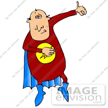 450x450 Cliprt Graphic Of Super Hero Man Red Uniform