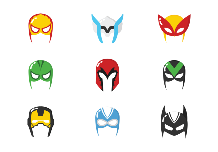 700x490 Super Hero Mask Vectors