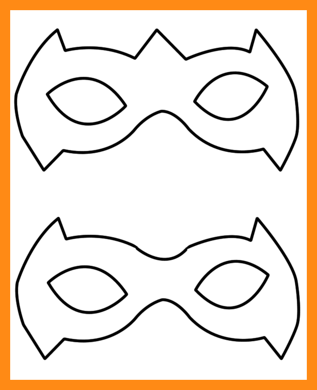 Super Hero Mask Template