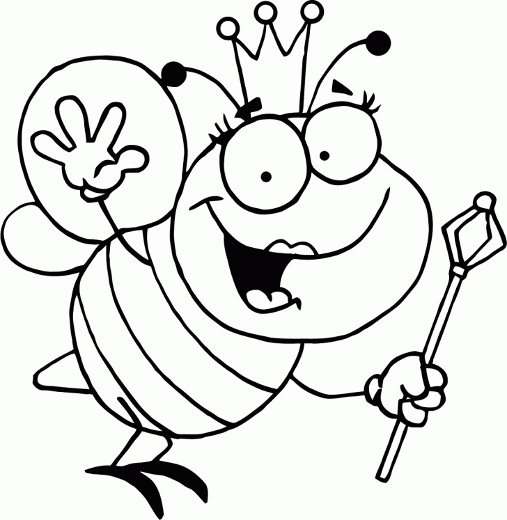 728x747 Bee Coloring Pages Bumble Template Printable Superhero Free