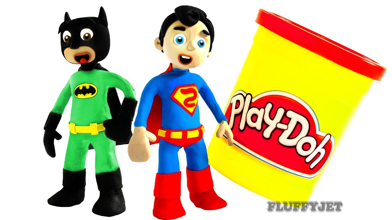 1280x720 Batman Vs Superman Spiderman Superhero Kids Video Play Doh Stop
