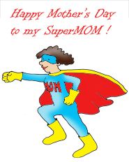 185x232 Mother's Day Clipart Super Mom