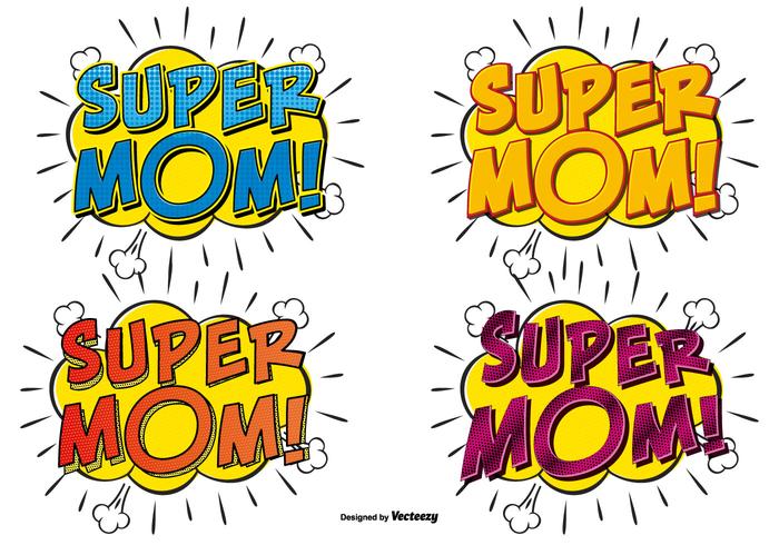 700x490 Super Mom Comic Text Illustrations