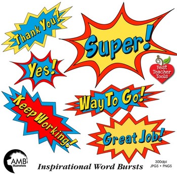 350x350 Callouts Clipart, Word Bursts, Inspirational Words, Amb 2018