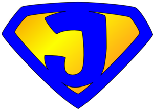 299x213 Jesus Superhero Logo Blueyellow Clip Art