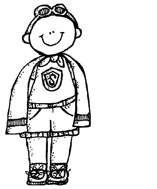 512x614 Superhero Black And White Clipart