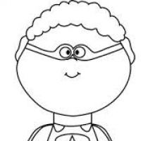 200x200 Superhero Clipart Black And White
