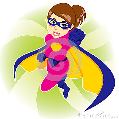 400x400 Female Superhero Clipart